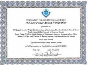 Nomination for best poster – SAC 2016