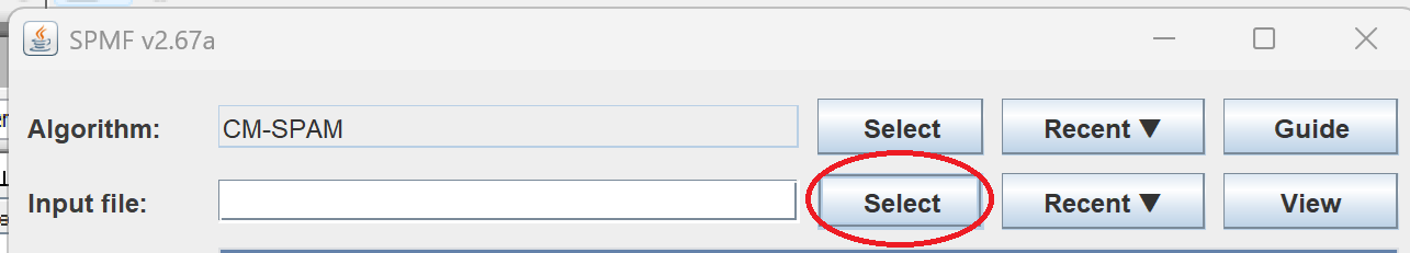 select input file
