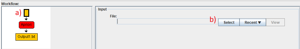 configure input file in spmf workflow editor