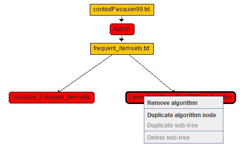 workflow editor popup menu
